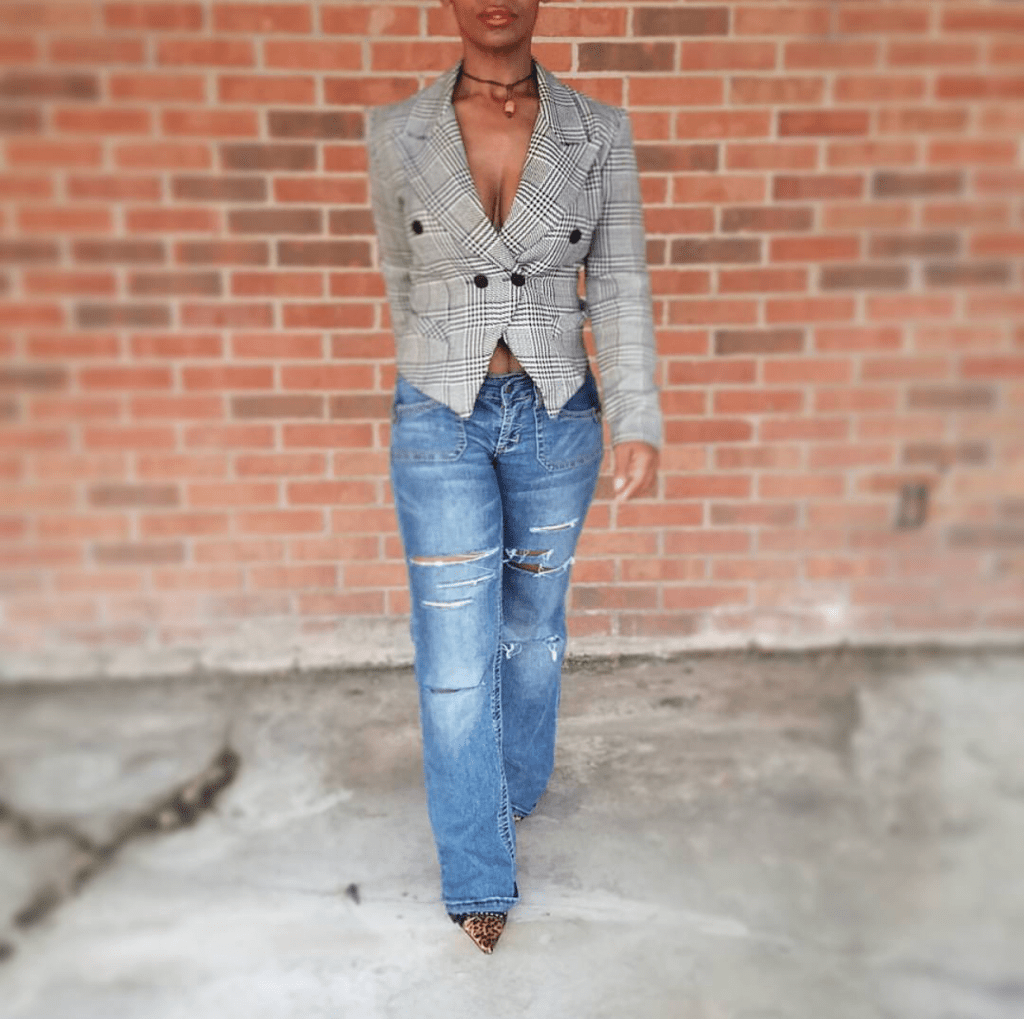 Street Style: Fashion Stylist Yo! in “Jay-Z’s 4:44 Tour” tee and Runway/Model Coach Angel Lee in “V Blue”&nbsp;jeans