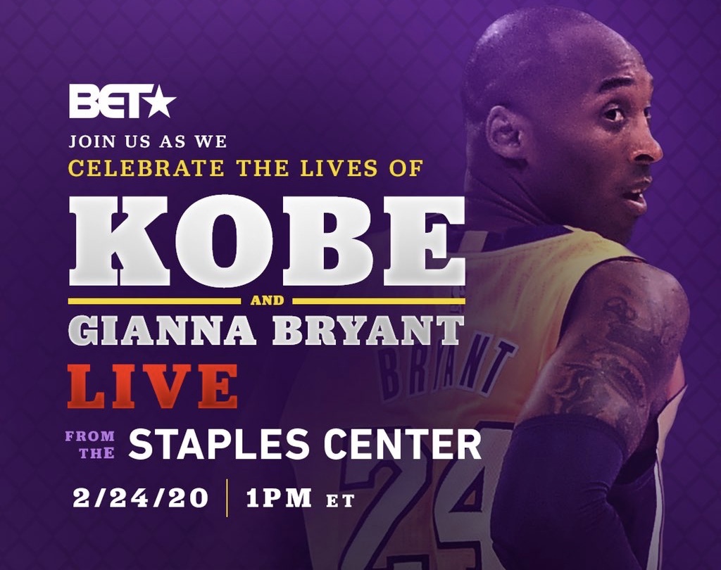 BET Networks to Honor NBA Legend Kobe Bryant With Multiplatform Programming Lineup Monday, February&nbsp;24