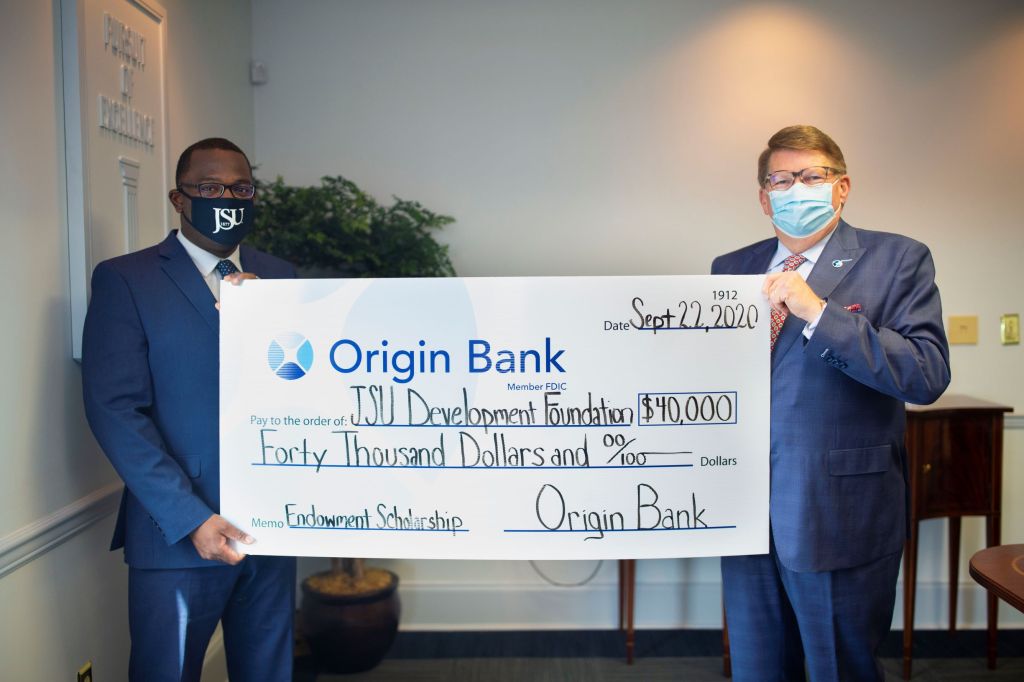 Origin Bank establishes $40,000 endowed scholarship for JSU&nbsp;students