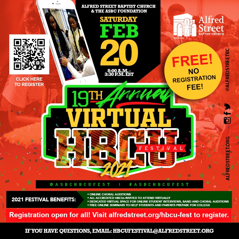 Alfred Street Baptist Church Foundation Partners with Google Cloud for Largest Free Virtual HBCU College Fair in the&nbsp;Nation