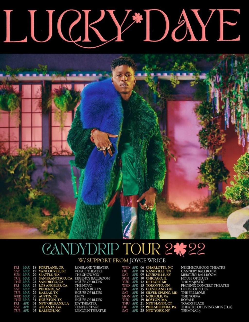 Lucky Daye announces his 2022 Candy Drip&nbsp;Tour