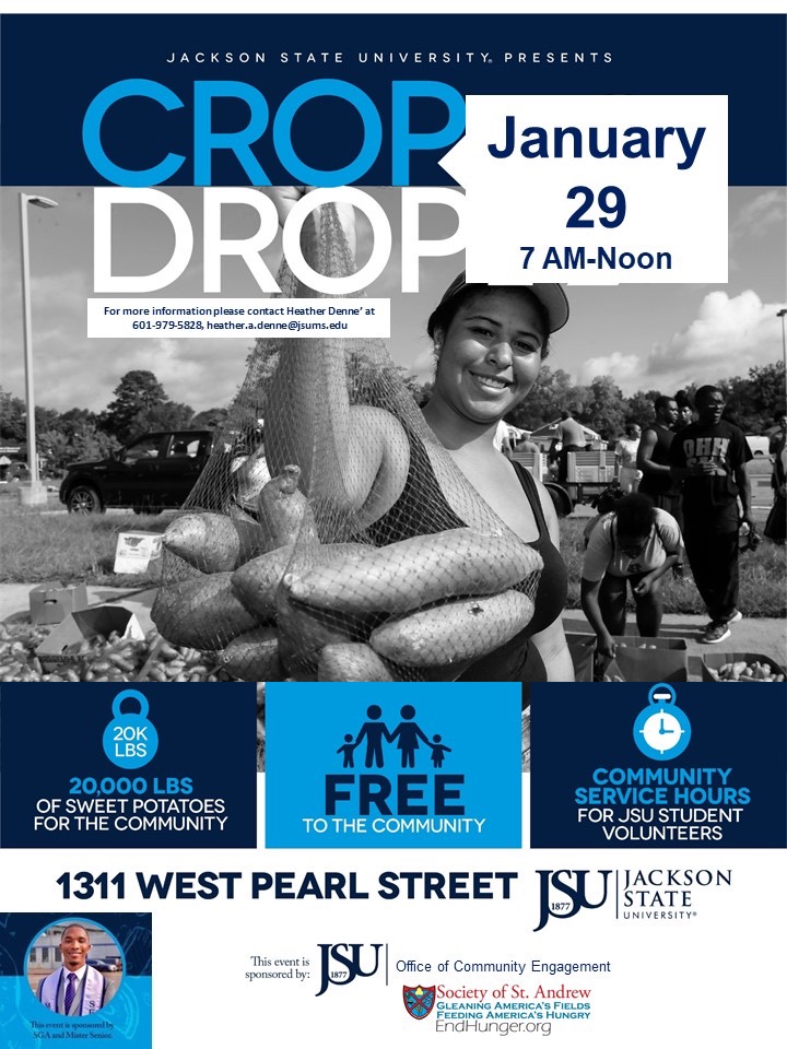CROP DROP: JSU Providing Free 1,000 Bunches of Greens, Bags of Sweet Potatoes, and Onions to&nbsp;Community