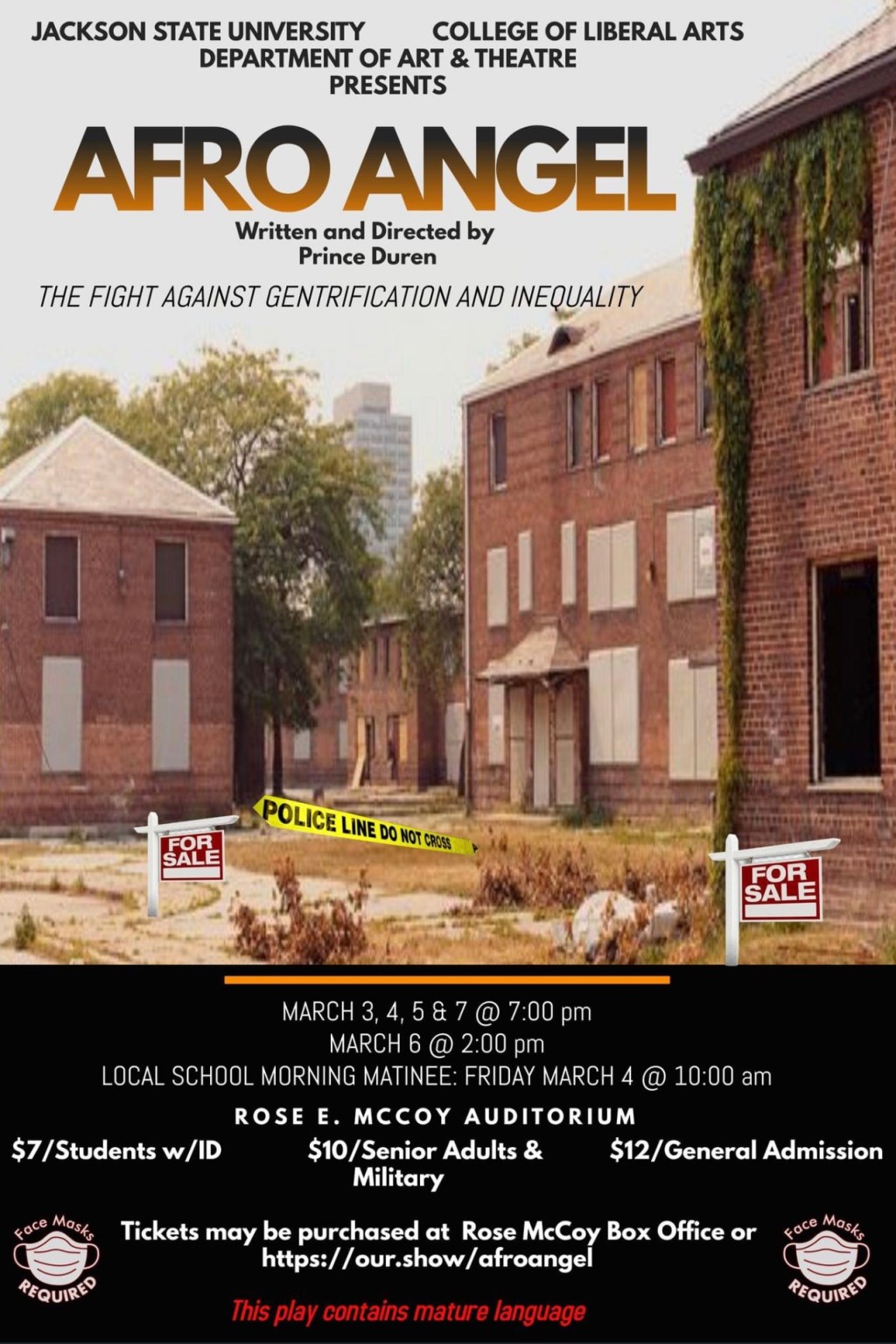 Jackson State University’s Department of Theatre to host play ‘Afro&nbsp;Angel’