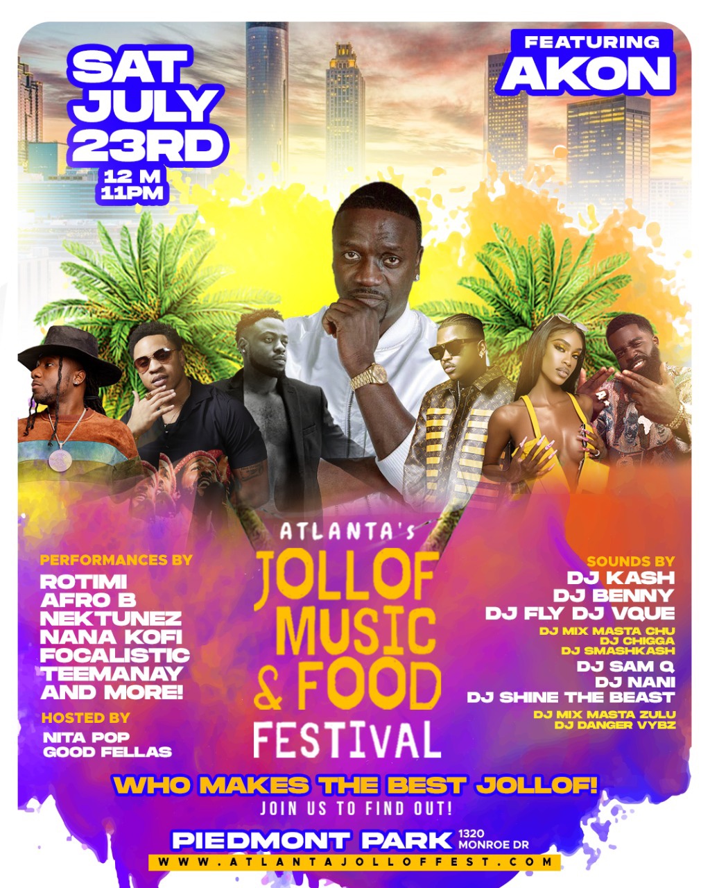Akon Lighting Africa Present’s Atlanta’s Jollof, Music & Food&nbsp;Festival