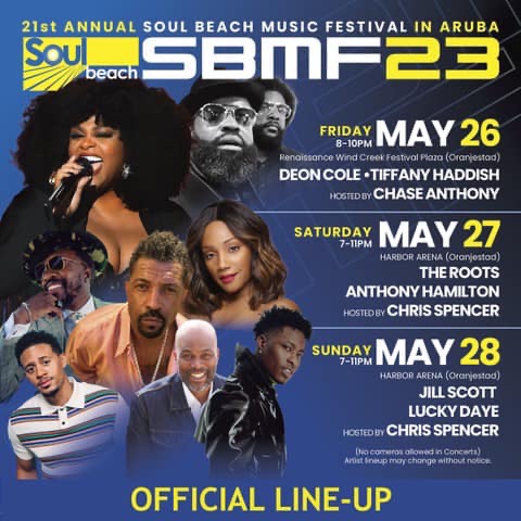 Soul Beach Music Festival Hosted by Aruba – Good Vibes Only! Live Music by The Roots, Jill Scott, Lucky Daye, Anthony Hamilton – Comedy Night featuring Deon Cole & Tiffany&nbsp;Haddish