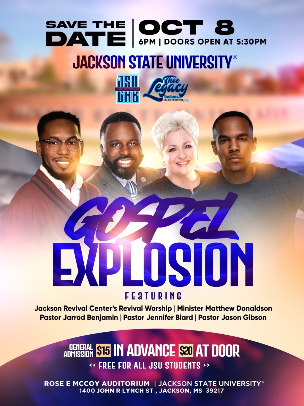 JSU to launch homecoming week with “THEE Gospel Explosion”